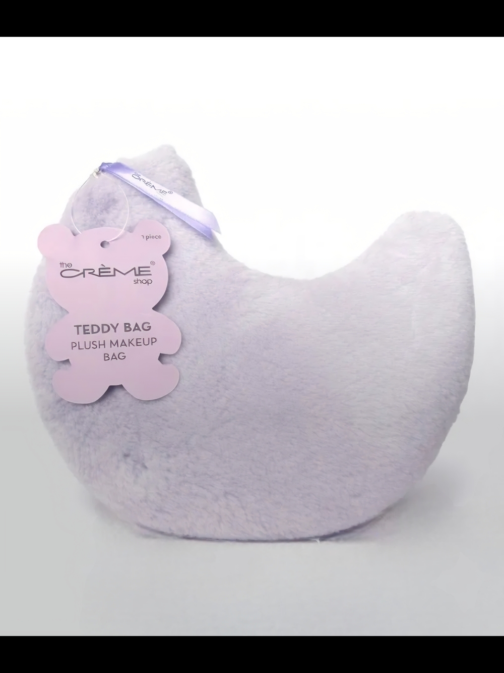 The Crème Shop Teddy Plush Makeup Bag - Light Lavender NWT
